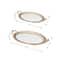 Glitzhome® Gold Oval Metal Mirrored Decorative Trays Set